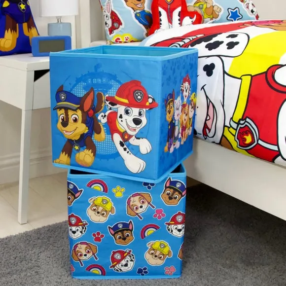 Set of 2 Storage Cubes with Designs - Multicolor image