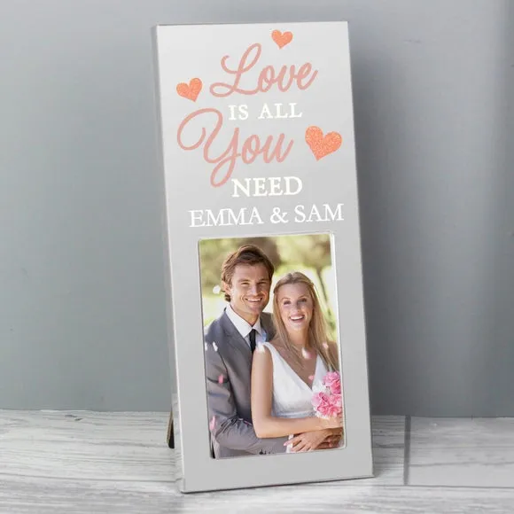 2x3 Photo Frame Love Quote - Silver