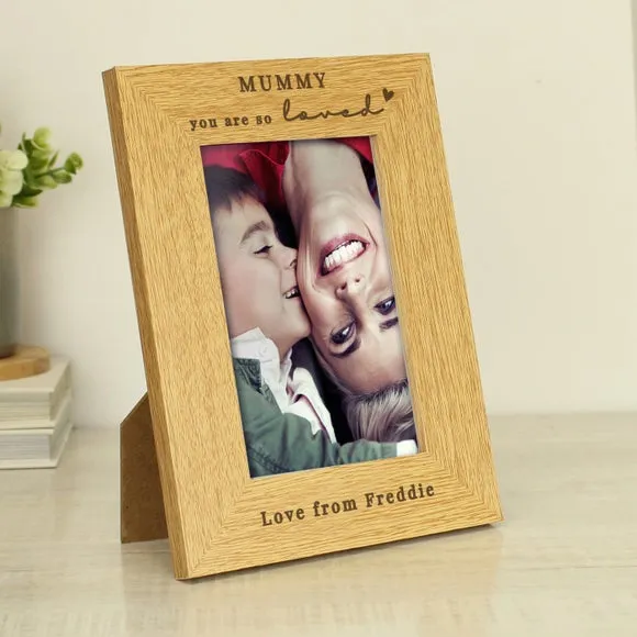 6x4 Photo Frame Personalised - Natural, Oak image