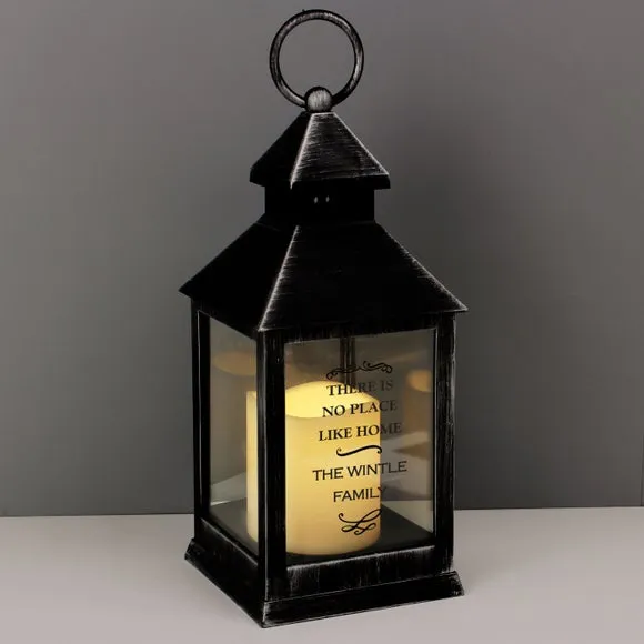 Antique Scroll Lantern with Personalisation - Black