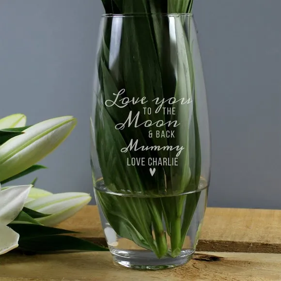 Bullet Vase with Personalisation - Clear, Glass