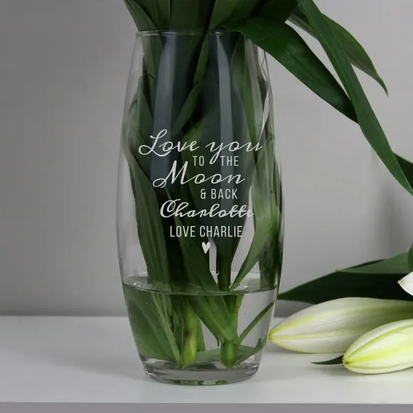 Bullet Vase with Personalisation - Clear, Glass