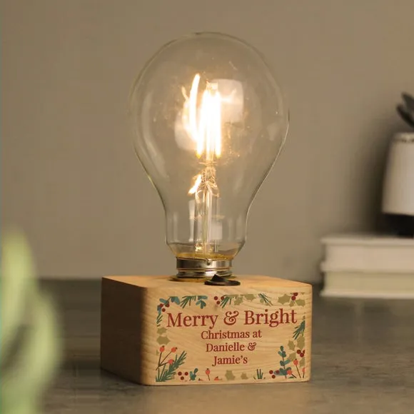Christmas Foliage Light Bulb - Natural, Beech Wood image
