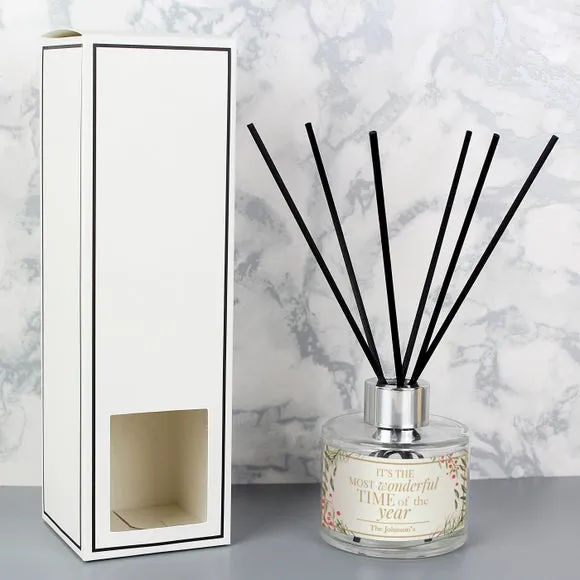 Christmas Reed Diffuser with Personalisation - Clear