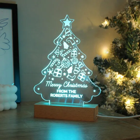 Christmas Tree LED Light with Base - Clear