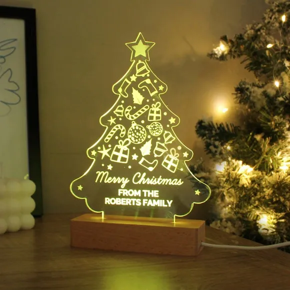 Christmas Tree LED Light with Base - Clear