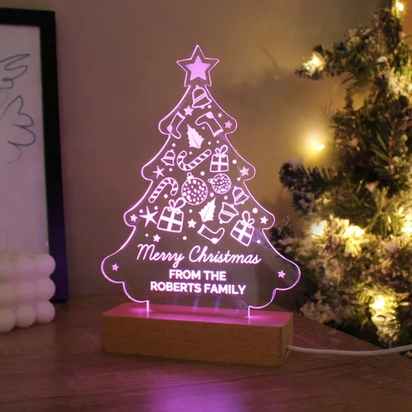 Christmas Tree LED Light with Base - Clear