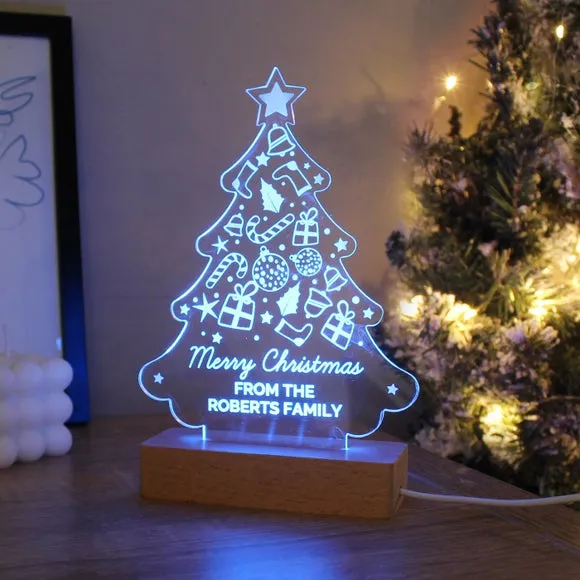 Christmas Tree LED Light with Base - Clear