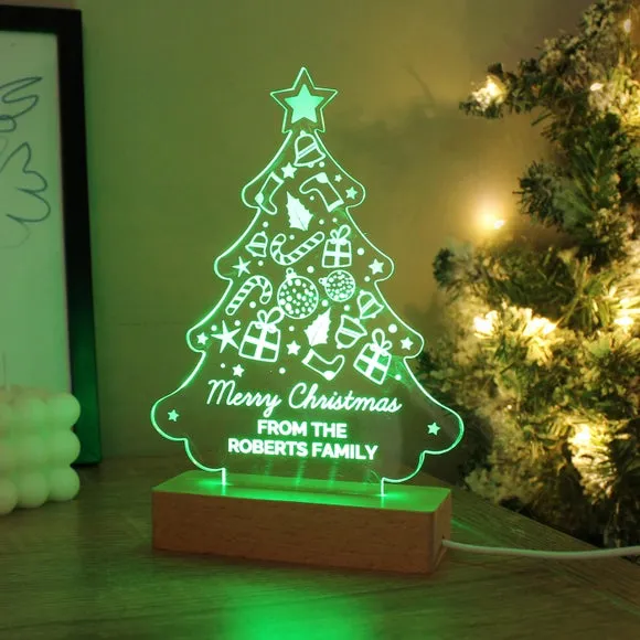 Christmas Tree LED Light with Base - Clear