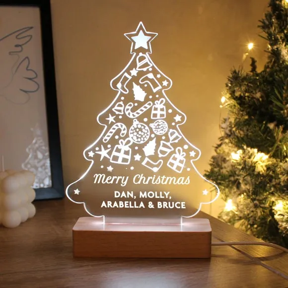 Christmas Tree LED Light with Base - Clear image