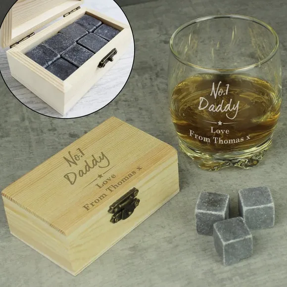 Cooling Stones and Glass Set - Grey, Stone