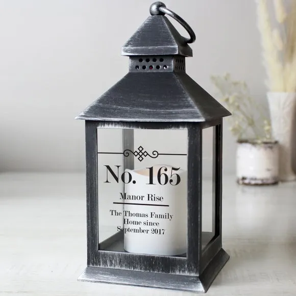 Diamond Lantern with Personalisation - Black image