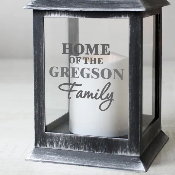Family Lantern with Personalisation - Black