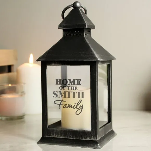 Family Lantern with Personalisation - Black
