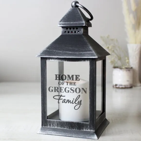 Family Lantern with Personalisation - Black image