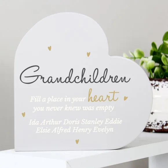 Heart Ornament Personalised - Grey, Wood