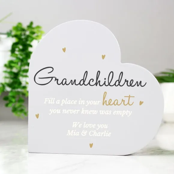 Heart Ornament Personalised - Grey, Wood image