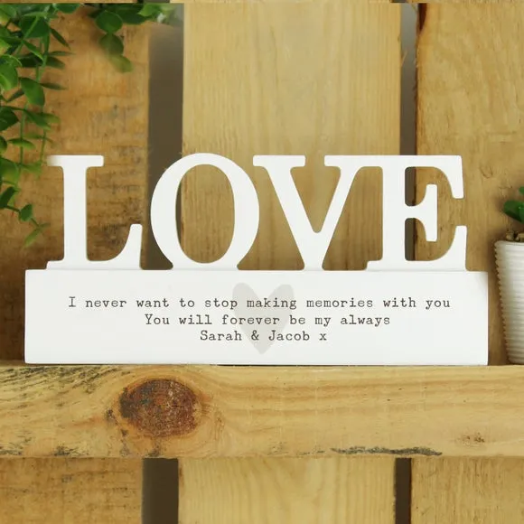 Heart Wooden Love Ornament - Grey, Wood