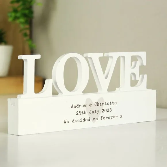 Heart Wooden Love Ornament - Grey, Wood image