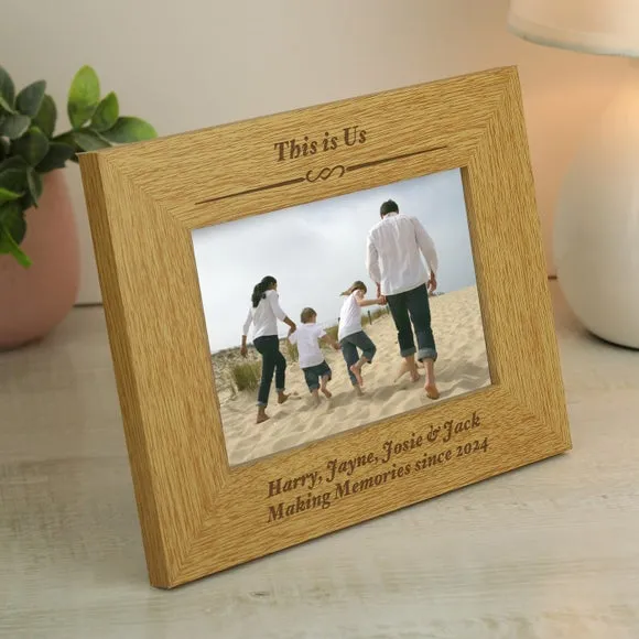 Landscape Photo Frame - Natural, Oak Effect image