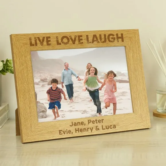 Landscape Photo Frame with Personalisation - Natural