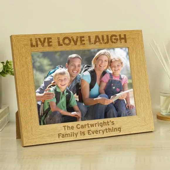 Landscape Photo Frame with Personalisation - Natural image