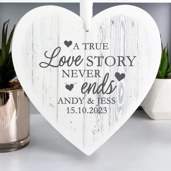 Large Heart Wall Decoration - Grey, Wood image