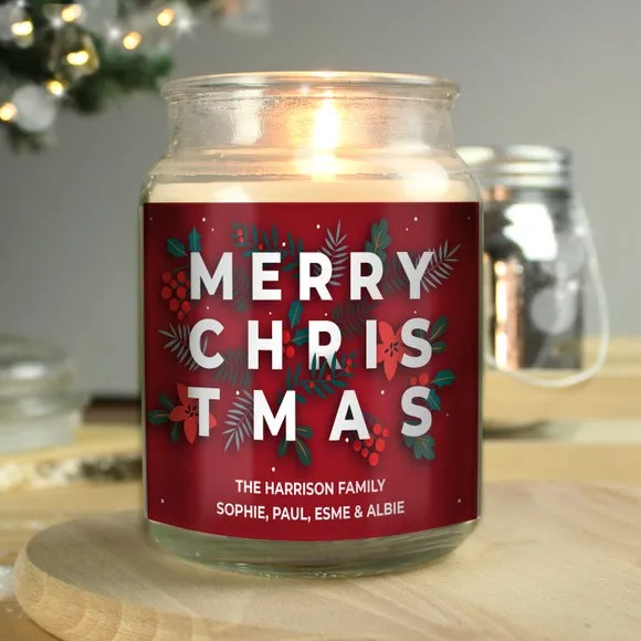 Large Jar Candle Personalised - Clear, Glass
