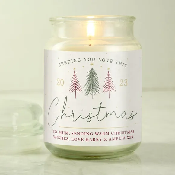 Large Jar Candle Personalised - Clear Glass