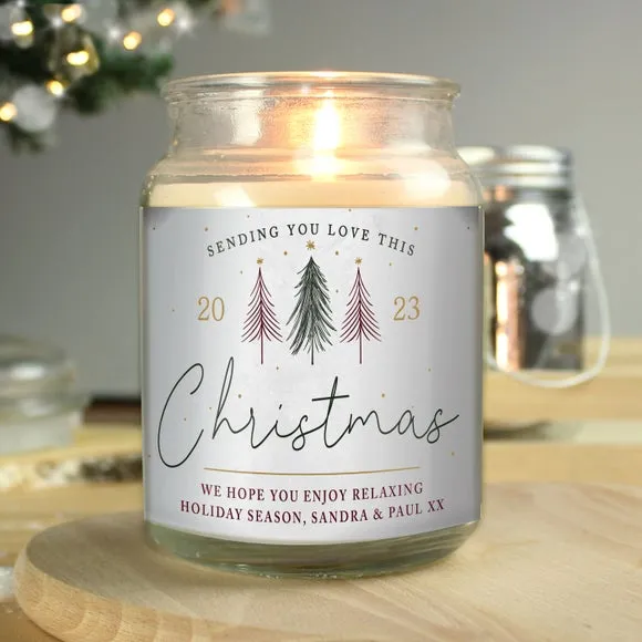 Large Jar Candle Personalised - Clear Glass image