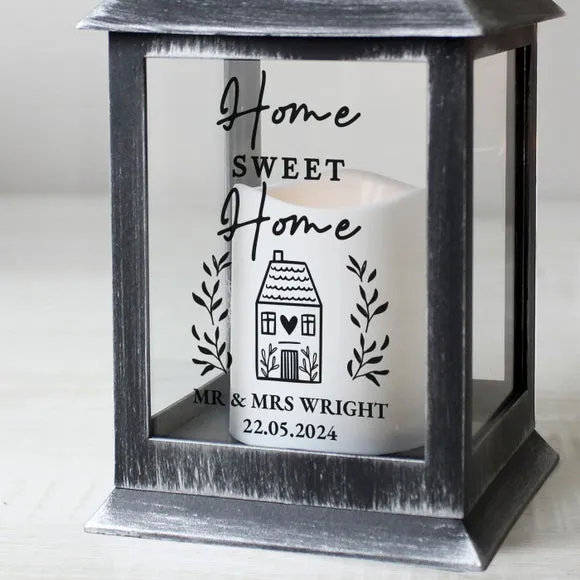 LED Lantern with Personalisation - Black