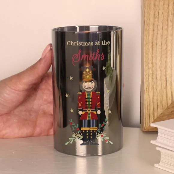 Nutcracker LED Candle with Personalisation - Grey