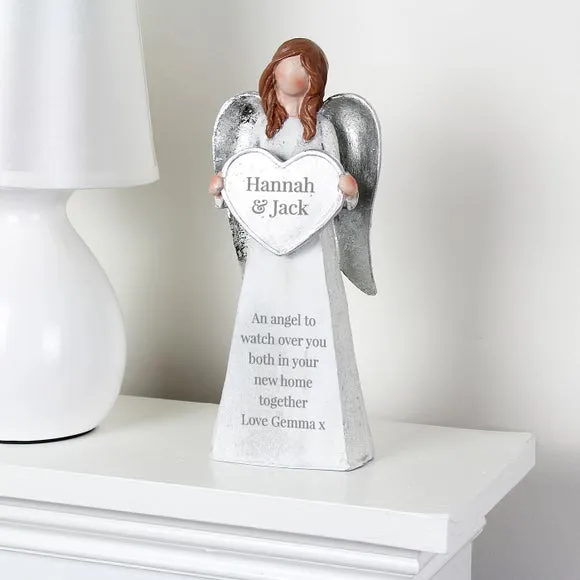 Personalised Angel Ornament - Grey, Resin