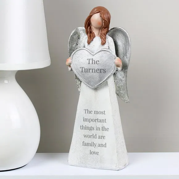 Personalised Angel Ornament - Grey, Resin