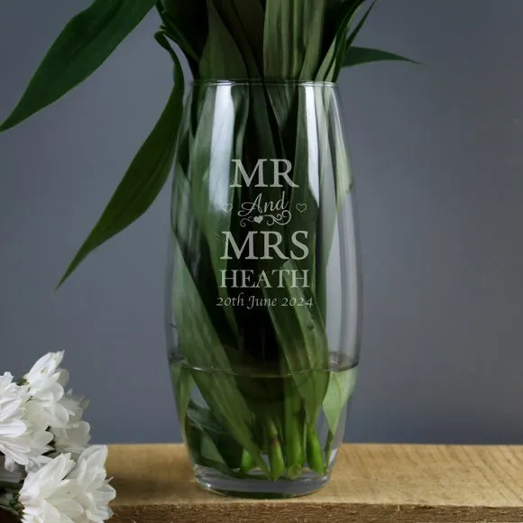Personalised Bullet Vase - Clear, Glass