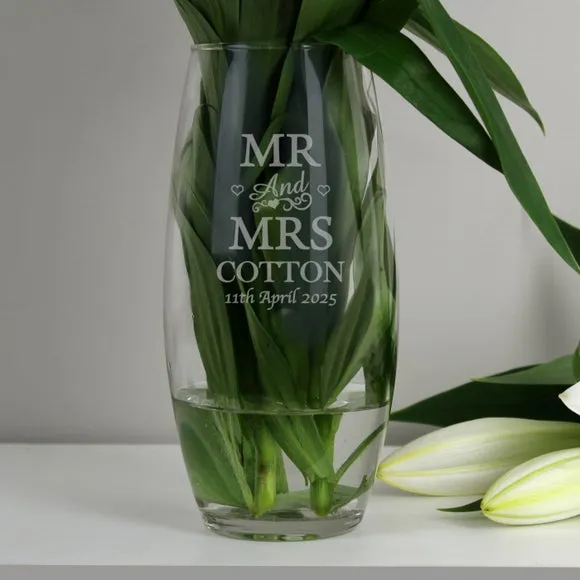 Personalised Bullet Vase - Clear, Glass image