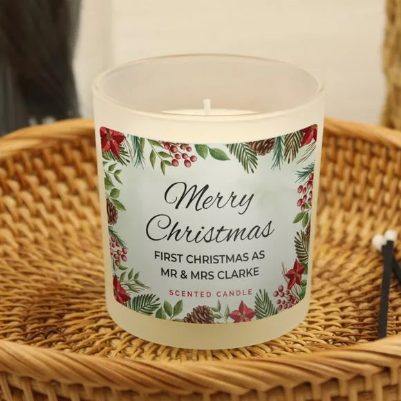 Personalised Christmas Candle Jar - Clear