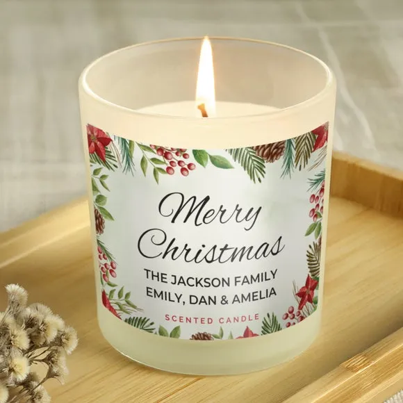 Personalised Christmas Candle Jar - Clear image