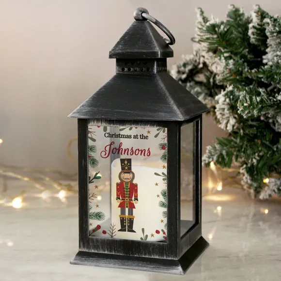Personalised Christmas Nutcracker Lantern - Black image