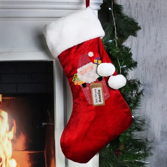 Personalised Christmas Stocking - Red