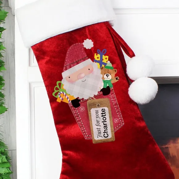 Personalised Christmas Stocking - Red