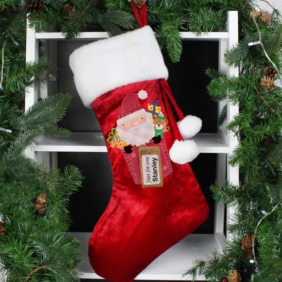 Personalised Christmas Stocking - Red image