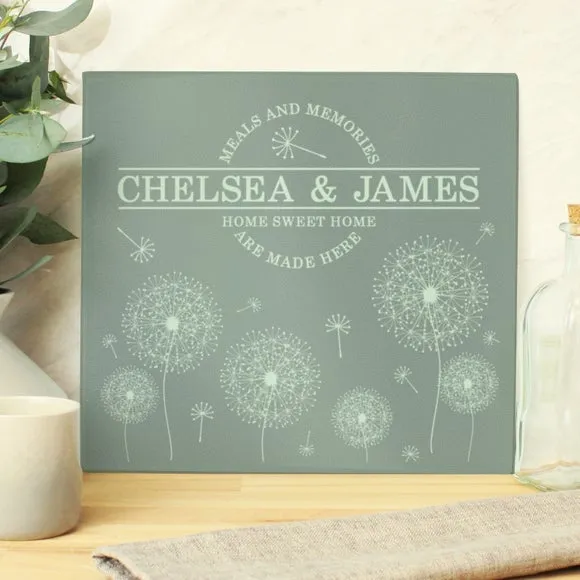 Personalised Glass Worktop Saver - Grey