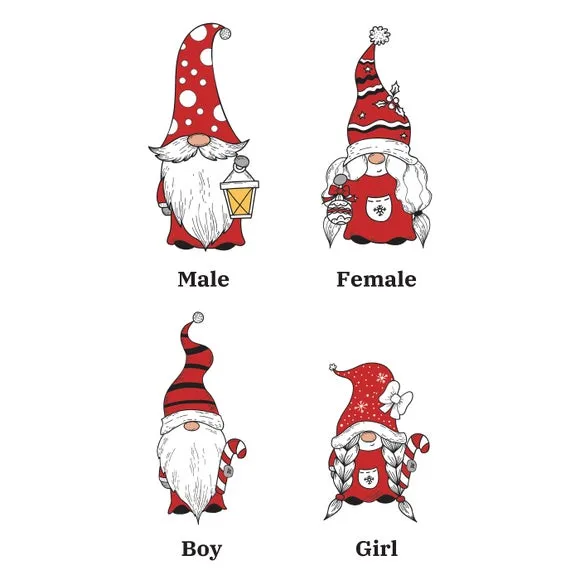 Personalised Gnome Christmas Cushion - White, Cotton