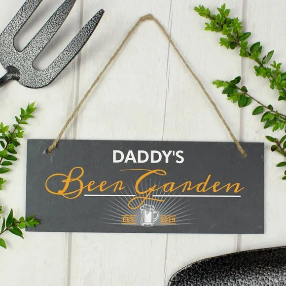 Personalised Hanging Slate Plaque - Grey, Slate