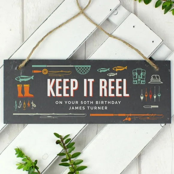 Personalised Hanging Slate Plaque - Grey, Slate image