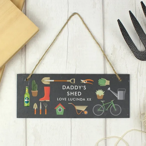 Personalised Hanging Slate Plaque - Slate