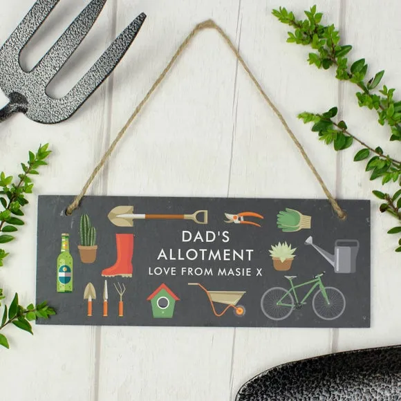 Personalised Hanging Slate Plaque - Slate image