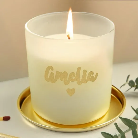 Personalised Jar Candle - Gold