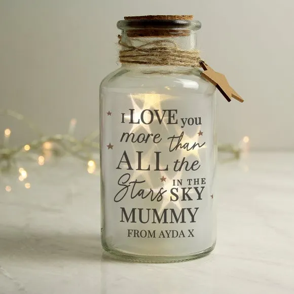 Personalised LED Glass Jar - Clear